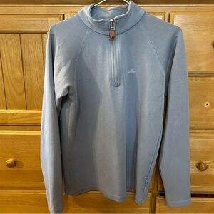 Southbound Boy’s Powder Blue 1/4 Zip Long Sleeve Pullover w/Leather Zipper Pull